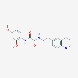 molecular formula C22H27N3O4 B2826463 N1-(2,4-dimethoxyphenyl)-N2-(2-(1-methyl-1,2,3,4-tetrahydroquinolin-6-yl)ethyl)oxalamide CAS No. 946312-04-5
