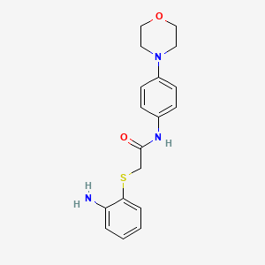 molecular formula C18H21N3O2S B2826466 2-[(2-氨基苯基)硫代]-N-(4-吗啉基苯基)乙酰胺 CAS No. 866049-54-9