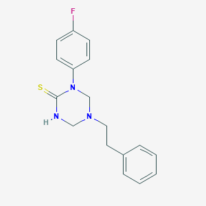 molecular formula C17H18FN3S B282648 1-(4-Fluorophenyl)-5-(2-phenylethyl)-1,3,5-triazinane-2-thione 
