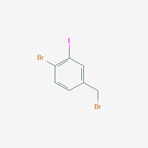 molecular formula C7H5Br2I B2826484 4-溴-3-碘苄溴 CAS No. 1261448-45-6