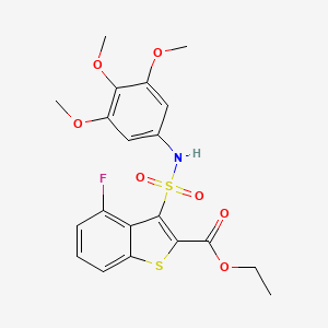 Ethyl 4-fluoro-3-[(3,4,5-trimethoxyphenyl)sulfamoyl]-1-benzothiophene-2-carboxylate