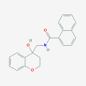 molecular formula C21H19NO3 B2826494 N-((4-羟基色酮-4-基)甲基)-1-萘酰胺 CAS No. 1396751-18-0