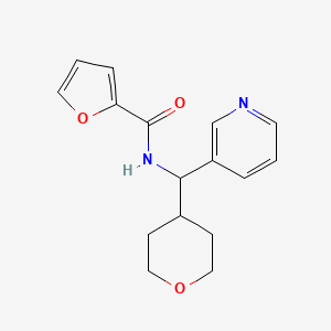 molecular formula C16H18N2O3 B2826499 N-(吡啶-3-基(四氢-2H-吡喃-4-基)甲基)呋喃-2-甲酰胺 CAS No. 2034591-36-9
