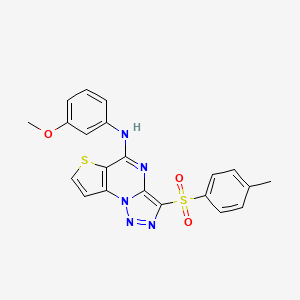 N-(3-methoxyphenyl)-3-[(4-methylphenyl)sulfonyl]thieno[2,3-e][1,2,3]triazolo[1,5-a]pyrimidin-5-amine
