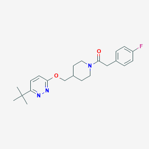 1-[4-[(6-Tert-butylpyridazin-3-yl)oxymethyl]piperidin-1-yl]-2-(4-fluorophenyl)ethanone