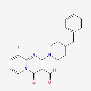 molecular formula C22H23N3O2 B2826507 2-(4-benzylpiperidin-1-yl)-9-methyl-4-oxo-4H-pyrido[1,2-a]pyrimidine-3-carbaldehyde CAS No. 885952-11-4