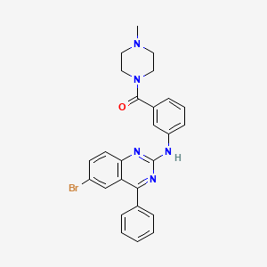 molecular formula C26H24BrN5O B2826508 (3-((6-Bromo-4-phenylquinazolin-2-yl)amino)phenyl)(4-methylpiperazin-1-yl)methanone CAS No. 361480-83-3