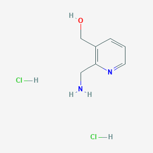 molecular formula C7H12Cl2N2O B2826511 (2-(Aminomethyl)pyridin-3-yl)methanol dihydrochloride CAS No. 1159812-22-2