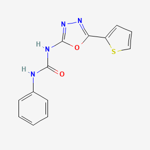 1-Phenyl-3-(5-(thiophen-2-yl)-1,3,4-oxadiazol-2-yl)urea