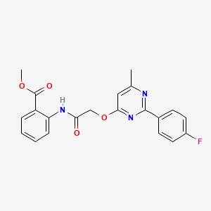 Methyl 2-(2-((2-(4-fluorophenyl)-6-methylpyrimidin-4-yl)oxy)acetamido)benzoate