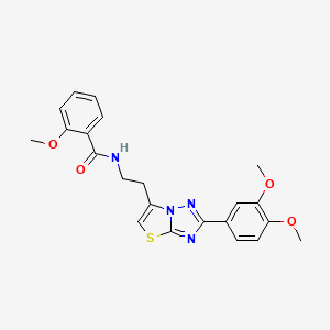 N-(2-(2-(3,4-dimethoxyphenyl)thiazolo[3,2-b][1,2,4]triazol-6-yl)ethyl)-2-methoxybenzamide