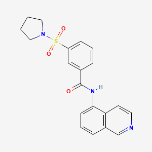 N-(isoquinolin-5-yl)-3-(pyrrolidin-1-ylsulfonyl)benzamide