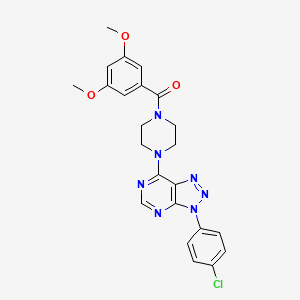 (4-(3-(4-chlorophenyl)-3H-[1,2,3]triazolo[4,5-d]pyrimidin-7-yl)piperazin-1-yl)(3,5-dimethoxyphenyl)methanone
