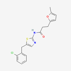 N-[5-(2-chlorobenzyl)-1,3-thiazol-2-yl]-3-(5-methylfuran-2-yl)propanamide