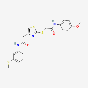 N-(4-methoxyphenyl)-2-((4-(2-((3-(methylthio)phenyl)amino)-2-oxoethyl)thiazol-2-yl)thio)acetamide