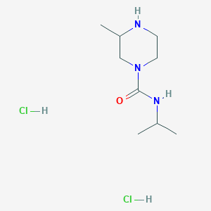 molecular formula C9H21Cl2N3O B2826565 3-Methyl-N-propan-2-ylpiperazine-1-carboxamide;dihydrochloride CAS No. 2247105-67-3
