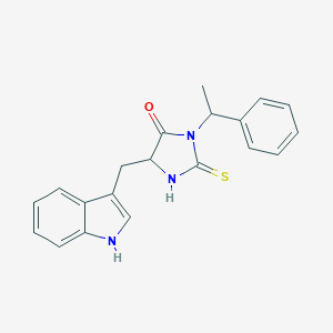 molecular formula C20H19N3OS B282657 5-(1H-indol-3-ylmethyl)-3-(1-phenylethyl)-2-thioxo-4-imidazolidinone 