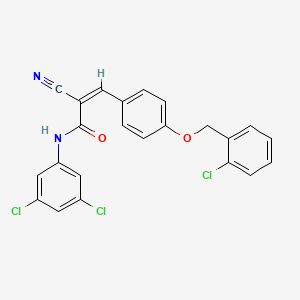 (Z)-3-[4-[(2-chlorophenyl)methoxy]phenyl]-2-cyano-N-(3,5-dichlorophenyl)prop-2-enamide