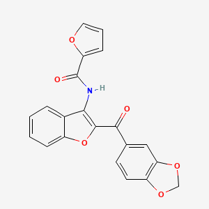 molecular formula C21H13NO6 B2826576 N-(3-甲基-4-氧代-1H-吲哚-2-基)(4-((1,3,5-三甲基-1H-吡唑-4-基)磺酰)-1,4-二氮杂环庚-1-基)甲酮 CAS No. 886183-29-5