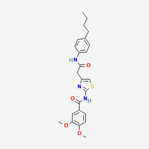 N-(4-(2-((4-butylphenyl)amino)-2-oxoethyl)thiazol-2-yl)-3,4-dimethoxybenzamide