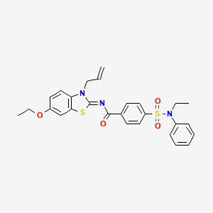 molecular formula C27H27N3O4S2 B2826586 (Z)-N-(3-allyl-6-ethoxybenzo[d]thiazol-2(3H)-ylidene)-4-(N-ethyl-N-phenylsulfamoyl)benzamide CAS No. 865180-82-1