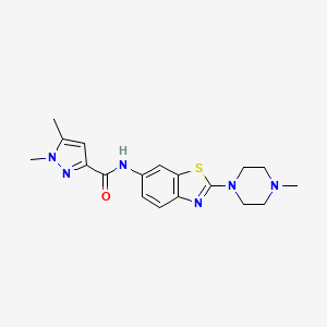 1,5-dimethyl-N-(2-(4-methylpiperazin-1-yl)benzo[d]thiazol-6-yl)-1H-pyrazole-3-carboxamide