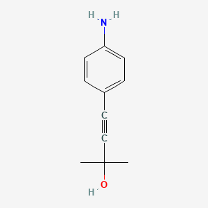 molecular formula C11H13NO B2826589 4-(4-Amino-phenyl)-2-methyl-but-3-yn-2-ol CAS No. 82815-75-6
