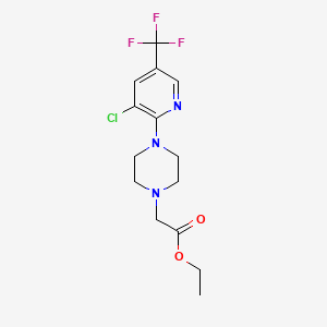 Ethyl 2-{4-[3-chloro-5-(trifluoromethyl)-2-pyridinyl]piperazino}acetate