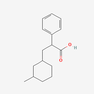 molecular formula C16H22O2 B2826599 3-(3-methylcyclohexyl)-2-phenylpropanoic acid, Mixture of diastereomers CAS No. 1559956-82-9