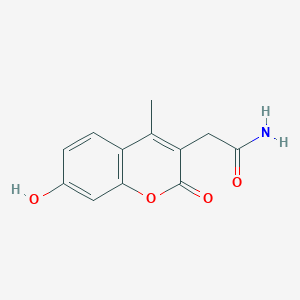 molecular formula C12H11NO4 B2826605 2-(7-羟基-4-甲基-2-氧代-2H-香豆素-3-基)乙酰胺 CAS No. 853749-57-2