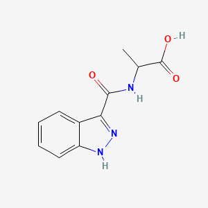 molecular formula C11H11N3O3 B2826606 2-(2H-indazol-3-ylformamido)propanoic acid CAS No. 1396964-22-9
