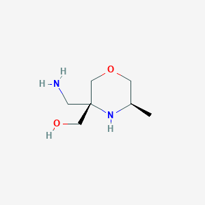 molecular formula C7H16N2O2 B2826607 [(3S,5R)-3-(aminomethyl)-5-methylmorpholin-3-yl]methanol CAS No. 2219353-48-5