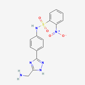 N-[4-[5-(Aminomethyl)-1H-1,2,4-triazol-3-yl]phenyl]-2-nitrobenzenesulfonamide