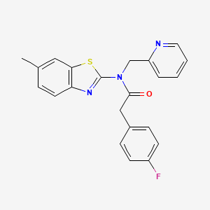 2-(4-fluorophenyl)-N-(6-methylbenzo[d]thiazol-2-yl)-N-(pyridin-2-ylmethyl)acetamide