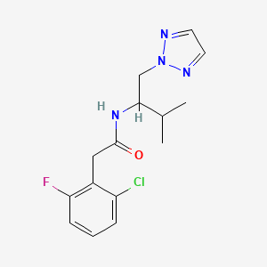 2-(2-chloro-6-fluorophenyl)-N-(3-methyl-1-(2H-1,2,3-triazol-2-yl)butan-2-yl)acetamide