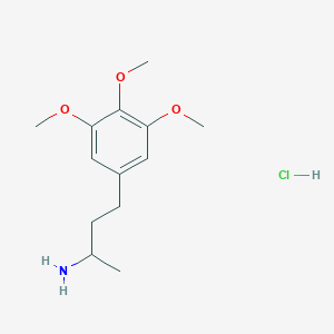 molecular formula C13H22ClNO3 B2826630 4-(3,4,5-三甲氧基苯基)丁-2-胺；盐酸盐 CAS No. 2460750-14-3