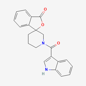 molecular formula C21H18N2O3 B2826631 1'-(1H-吲哚-3-甲酰)-3H-螺[异苯并呋喃-1,3'-哌啶]-3-酮 CAS No. 1705860-43-0