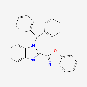 molecular formula C27H19N3O B2826633 2-(1-Benzhydrylbenzimidazol-2-yl)-1,3-benzoxazole CAS No. 865174-47-6