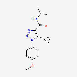 molecular formula C16H20N4O2 B2826636 5-cyclopropyl-N-isopropyl-1-(4-methoxyphenyl)-1H-1,2,3-triazole-4-carboxamide CAS No. 954830-41-2