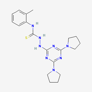 2-(4,6-di(pyrrolidin-1-yl)-1,3,5-triazin-2-yl)-N-(o-tolyl)hydrazinecarbothioamide