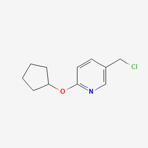 molecular formula C11H14ClNO B2826641 5-(Chloromethyl)-2-cyclopentyloxypyridine CAS No. 1250546-74-7