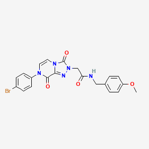 molecular formula C21H18BrN5O4 B2826645 2-(7-(4-bromophenyl)-3,8-dioxo-7,8-dihydro-[1,2,4]triazolo[4,3-a]pyrazin-2(3H)-yl)-N-(4-methoxybenzyl)acetamide CAS No. 941898-78-8