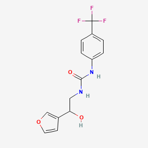 molecular formula C14H13F3N2O3 B2826649 1-(2-(Furan-3-yl)-2-hydroxyethyl)-3-(4-(trifluoromethyl)phenyl)urea CAS No. 1396857-64-9