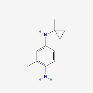 molecular formula C11H16N2 B2826652 2-甲基-4-N-(1-甲基环丙基)苯基-1,4-二胺 CAS No. 1600014-68-3