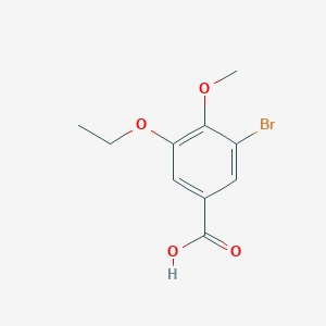 molecular formula C10H11BrO4 B2826653 3-溴-5-乙氧基-4-甲氧基苯甲酸 CAS No. 671790-55-9