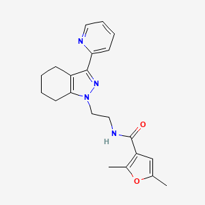 molecular formula C21H24N4O2 B2826657 2,5-二甲基-N-(2-(3-(吡啶-2-基)-4,5,6,7-四氢-1H-吲哚-1-基)乙基)呋喃-3-甲酰胺 CAS No. 1797975-80-4