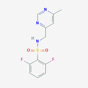 2,6-difluoro-N-((6-methylpyrimidin-4-yl)methyl)benzenesulfonamide