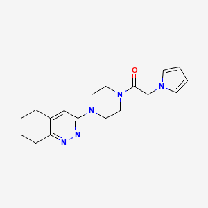 molecular formula C18H23N5O B2826668 2-(1H-pyrrol-1-yl)-1-(4-(5,6,7,8-tetrahydrocinnolin-3-yl)piperazin-1-yl)ethanone CAS No. 2034370-67-5