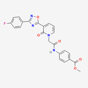 methyl 4-(2-(3-(3-(4-fluorophenyl)-1,2,4-oxadiazol-5-yl)-2-oxopyridin-1(2H)-yl)acetamido)benzoate