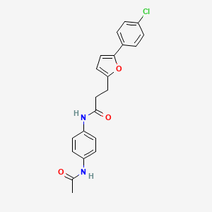 molecular formula C21H19ClN2O3 B2826681 N-[4-(乙酰氨基)苯基]-3-(5-(4-氯苯基)呋喃-2-基)丙酰胺 CAS No. 941944-17-8